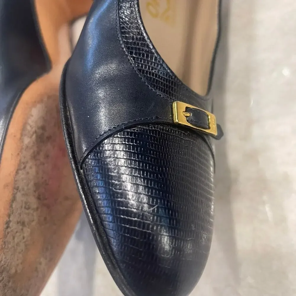 Salvatore Ferragamo navy shoes 8AAAA
